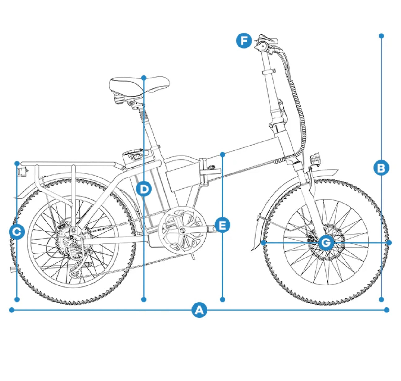 Foldable E-bike Up to 100Mile - 35mph