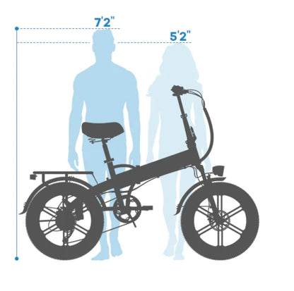 Foldable E-bike Up to 100Mile - 35mph