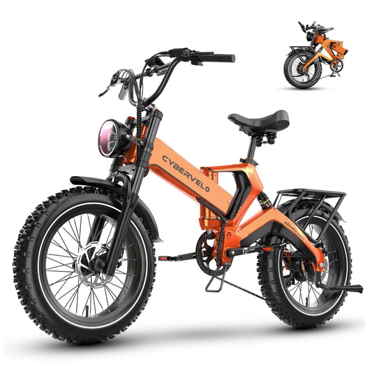 Foldable E-bike Up to 100Mile - 35mph