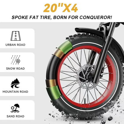 Foldable E-bike Up to 100Mile - 35mph